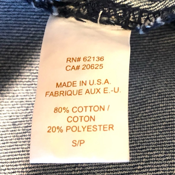 Blue Denim Distressed Gold Butterfly Jean Jacket by Marciano/Guess size Small - Picture 12 of 13